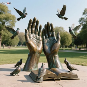 Estatua abstracta <span class=keywords><strong>de</strong></span> latón <span class=keywords><strong>de</strong></span> metal fundido a mano, moderna y grande personalizada, escultura <span class=keywords><strong>de</strong></span> bronce <span class=keywords><strong>de</strong></span> mano y Paloma para decoración <span class=keywords><strong>de</strong></span> paisaje <span class=keywords><strong>de</strong></span> parque urbano - Product Image 6