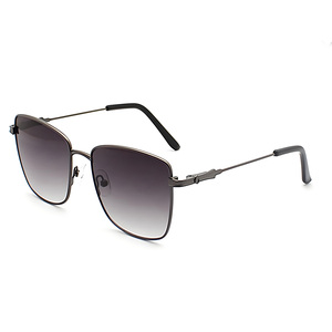 Gafas de Sol de Lujo para Hombre, Estilo Moderno, con Protección UV400, Montura Cuadrada, Lentes Degradadas, Metálicas - Product Image 3
