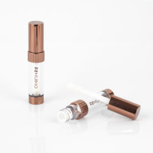 Tubos <span class=keywords><strong>de</strong></span> brillo <span class=keywords><strong>de</strong></span> labios cilíndricos cristalinos personalizables, lápiz labial <span class=keywords><strong>estriado</strong></span> <span class=keywords><strong>de</strong></span> oro rosa, embalaje cosmético - Product Image 1