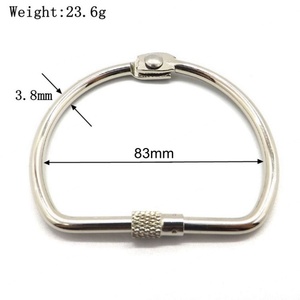 EWANG <b>3</b> Inch Nickel Plating Silver Screw Lock <b>Rings</b> Washi Tape Storage <b>Ring</b> - Product Image 2