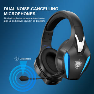 PHOINIKAS Q5S <span class=keywords><strong>Casque</strong></span> de jeu <span class=keywords><strong>avec</strong></span> <span class=keywords><strong>micro</strong></span> lumière LED sur l'oreille <span class=keywords><strong>Casque</strong></span> filaire pour jeu PC - Product Image 2