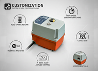Actuador de Válvula de Bola Eléctrico Leadwin MTD DN 100 12V DC de Acero Inoxidable/PVC para Agua, OEM Personalizable, Válvula de Mariposa/Bola