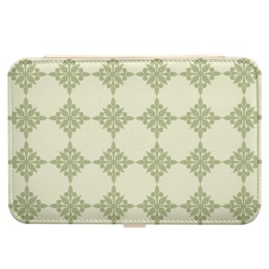 Rectangle Hawaiian Quilt Flower <b>Small</b> PU Leather Portable Ring Necklace Jewelry Storage <b>Box</b> Custom Organizer Jewelry Case - Product Image 2