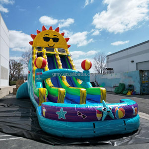 Toboggan gonflable bleu et violet GMY Inflatables, nouvelle tendance <span class=keywords><strong>pour</strong></span> la <span class=keywords><strong>location</strong></span> de fêtes, toboggan aquatique gonflable <span class=keywords><strong>avec</strong></span> <span class=keywords><strong>piscine</strong></span> - Product Image 4