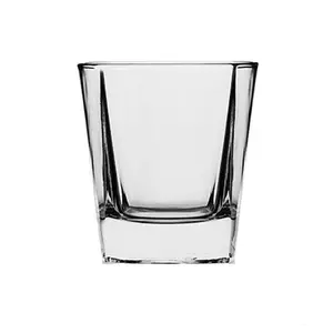 Cổ điển dày dưới rõ ràng thực phẩm an toàn Whisky Glass Tumbler hình vuông Glass cup