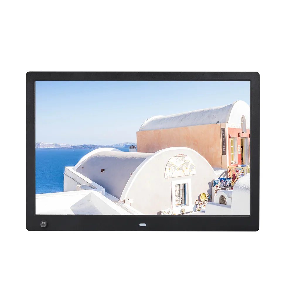 Body Induction Digital Picture Frame 15 Inch HD Display Screen, Auto Play Photo/Video/Music as Advertising Player