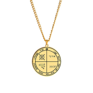 Collar Deportivo Unisex <span class=keywords><strong>de</strong></span> Acero Inoxidable con Colgante <span class=keywords><strong>de</strong></span> Oro Wowei, Sello <span class=keywords><strong>de</strong></span> Salomón, Júpiter, Marte, Mercurio, Luna, Saturno, Sol, Venus, <span class=keywords><strong>Amuleto</strong></span> - Product Image 6