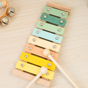 Ensemble d'instruments de musique en bois en gros : Tambourin, Xylophone, Jouets Montessori d'éveil musical pour bébés et tout-petits de 1 à 3 ans - Product Image 4