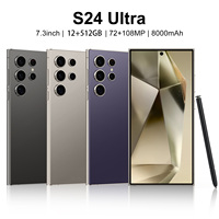 Smartphone Android populaire S24 Ultra avec grand écran HD de 7,3 pouces, stylet intégré, 12 Go + 512 Go, longue durée de vie de la batterie, téléphone portable pour jeux