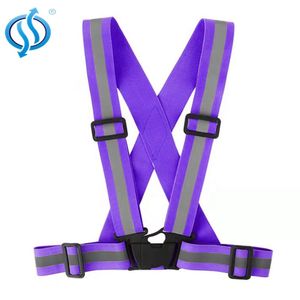 Jambon bretele reflectorizante, culoare Violet - Product Image 2