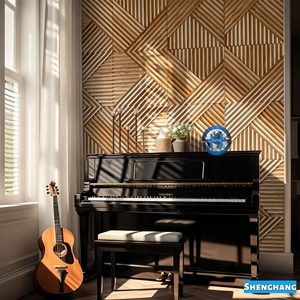 Paneles de Madera 3D de Cedro de Lujo Art Deco 100% Pino para Dormitorio Principal, Retiro, Arte Mural Interior Residencial de Alta Gama - Product Image 4
