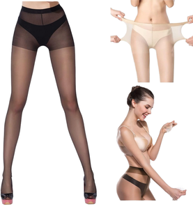 3 pares de medias mágicas indestructibles con costuras, transpirables, súper flexibles, sólidas, para invierno, para mujer (negras) - Product Image 1