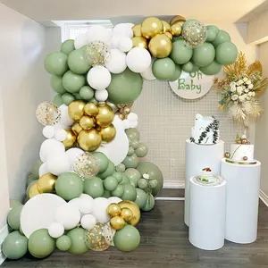 Listo en stock Aguacate Verde Globo Guirnalda Arco Kit Globo de lentejuelas para cumpleaños Baby Shower Despedida de soltera Ceremonia de Graduación