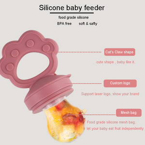BPA Free Baby <strong>Fruit</strong> Feeder Squeeze Feeding Infant Food Dispensing With Baby <strong>Dummy</strong> Pacifier 3PC in One Set - Product Image 2