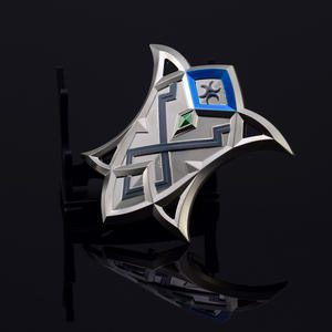 Legend of <span class=keywords><strong>Zelda</strong></span> Zora Shield 83g artesanías de Metal de alta calidad se pueden personalizar arma de Metal modelo espada llavero colgante - Product Image 5