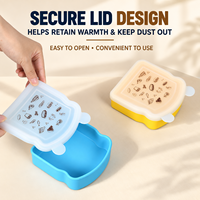 Boîte à sandwich réutilisable en silicone de qualité alimentaire, sans BPA, étanche, flexible, pour le déjeuner des enfants et des adultes