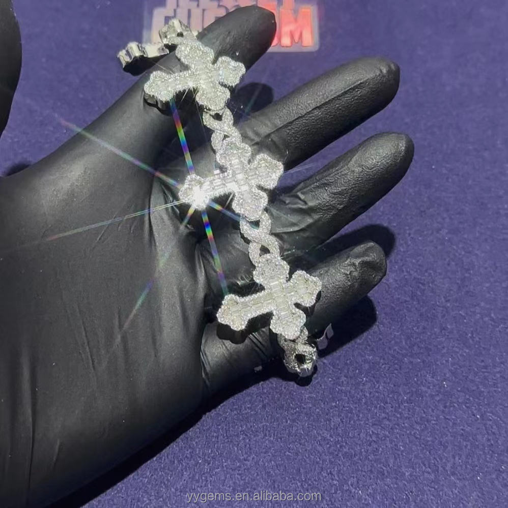 Baguette Cross bracelet