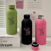 Portable étanche isolé boisson bouteille d'eau en acier inoxydable sport cruche voyage Camp cantine caoutchouc vide Thermos flacon