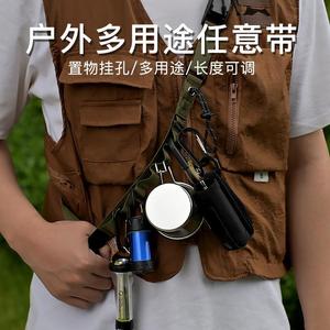 Sangle d'épaule tactique en tissu vert militaire avec boucle magnétique pour équipement de randonnée en plein air - Product Image 3