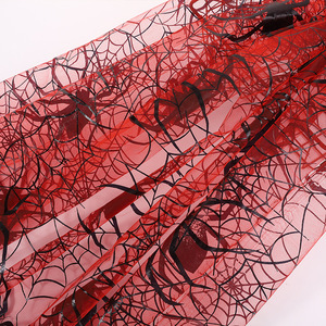 <span class=keywords><strong>Tela</strong></span> <span class=keywords><strong>de</strong></span> gasa con diseño <span class=keywords><strong>de</strong></span> telaraña para Halloween, material para disfraz <span class=keywords><strong>de</strong></span> fantasma rosa oscuro, tul precortado al por mayor para manualidades, <span class=keywords><strong>araña</strong></span> metálica - Product Image 3