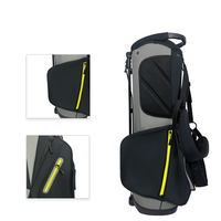 Sac de golf en cuir PU personnalisé avec logo OEM, 7 compartiments, grande capacité, imperméable, pour clubs de golf et accessoires