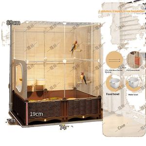 Grande <span class=keywords><strong>cage</strong></span> à oiseaux en plastique solide et écologique, durable, pour perroquets, utilisation intérieure et extérieure, design luxueux - Product Image 5