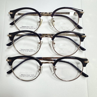 Vente en gros de montures de lunettes de vue unisexes de luxe, rondes, à monture complète, de haute qualité, en acétate, pour la protection des yeux et l'utilisation de l'ordinateur