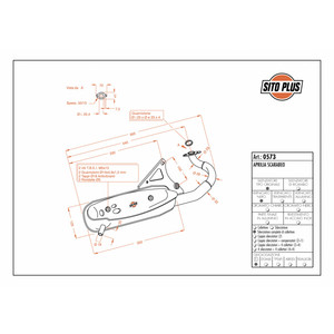 Sistema di scarico Sitoplus per APRILIA SCARABEO 50 1993-1997 17147 modello - Product Image 1