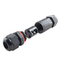Connecteur de fil électrique extérieur en plastique étanche IP68 IP67 3 broches M20 Mini connecteurs étanches