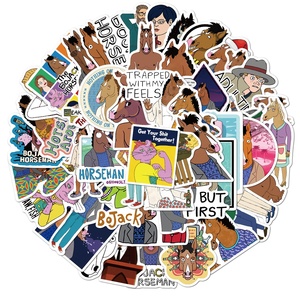 Pegatinas de dibujos animados de BoJack Horseman America para niños, pegatinas de Anime para Skateboard, equipaje y portátil, 50 unidades - Product Image 2