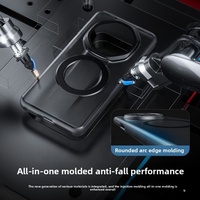 Kaou Compatible para Mate70RS Luxury TPU Funda protectora de teléfono de gama alta a prueba de golpes Lente magnética mate Cobertura completa