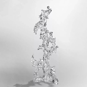 Custom Hotel moderno soggiorno decorazione d'interni resina trasparente blu finitura lucida acqua Splash scultura arte - Product Image 2