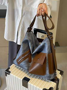 Bolso Casual Retro de Gran Capacidad para Mujer, Estilo 2026, Otoño/Invierno, Bolso Cruzado para Viajar, Mochila de Doble Asa - Product Image 5