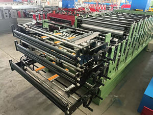 Dreischichtige Dachziegel-Metallplatten-Herstellungsmaschine Trapezförmige Wellblech-IBR-Dachblech-Rollformmaschine Preise - Product Image 2