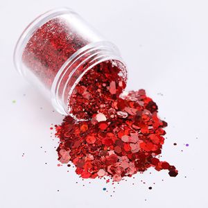 Percolour Glitter Colorati per le Feste, Barattoli da 15ml, Confezione Bulk, Polvere PET Olografica Laser a Grana Grossa per Unghie e Pittura - Product Image 3
