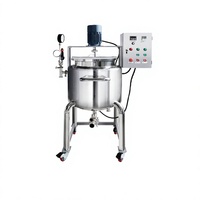 Cuve de mélange chauffante en acier inoxydable avec agitateur et moteur, capacités 60L, 100L, 200L, 300L, 500L, 1000L, pour cosmétiques