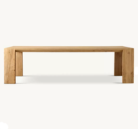 Table à manger rectangulaire extensible en chêne massif de style farmhouse RH OEM pour 8 personnes, idéale pour les restaurants, les hôtels, les villas, les bureaux
