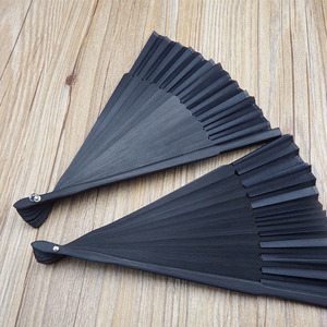 Fatingna, traje <span class=keywords><strong>de</strong></span> abanico japonés <span class=keywords><strong>de</strong></span> alta calidad, 42 clavos <span class=keywords><strong>de</strong></span> bambú, anillo <span class=keywords><strong>de</strong></span> hierro, <span class=keywords><strong>tela</strong></span> estrecha, Pintura ecológica negra pura, nueva colección caliente - Product Image 2