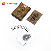 Cartes à Jouer Classiques Personnalisées en Papier 280gsm Bleu 300gsm Blanc 310gsm Noir Noyau Or sur Plastique Nouveau Design