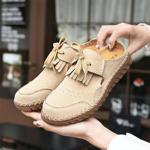 Chaussures de conduite décontractées en cuir légères faites à la main pour hommes, avec service de personnalisation du logo, semelle souple, chaussures de mode – Fournitures d'usine - Product Image 4