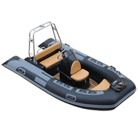 Oferta Especial: Bote Semirrígido RIB360C de 12 pies de Alta Velocidad, con Casco de Fibra de Vidrio e Inflable de Hypalon, para Paseos Diarios