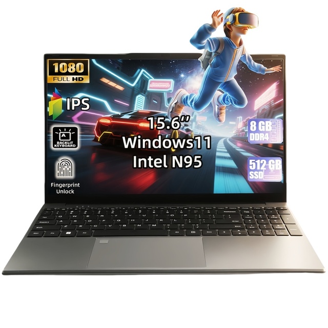 Brand New OEM N95 Gaming Laptop with 15.6 Inch Screen 8/16GB RAM Win 10/11 Intel Processor UK Plug Computer Backlight Keyboard