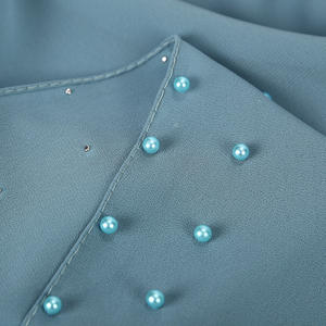 Spille sotto soie medine turchia da veli a strato quadrato malese stampato chiffon georgette ricamo partito maxi foulard - Product Image 4