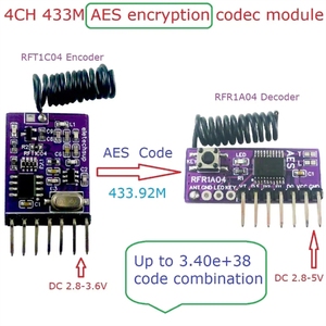 Módulo de Control Remoto Bssy)Rfr1a04 3.3v 5v 4ch con Codificación y Decodificación AES, Transceptor Inalámbrico <span class=keywords><strong>RF</strong></span> de 433m Ask/Ook - Product Image 2