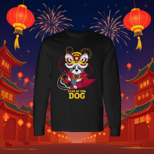 เสื้อยืดแขนยาวลายดอกไม้ไฟปีนักษัตรปีฉลูตามปฏิทินจีน - Product Image 3