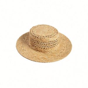 New Hollow Out Handmade Raffia Straw Grass Ring Top Wide Brimmed Straw <b>Hat</b> - Product Image 5