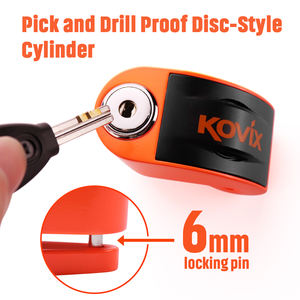 <span class=keywords><strong>KOVIX</strong></span> personalizado portátil impermeable 120 decibelios alarma disco bloqueo motocicleta antirrobo seguridad Acero inoxidable freno disco bloqueo - Product Image 4