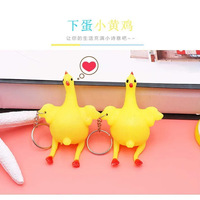Jouet à presser amusant en forme de poules pondeuses, porte-clés anti-stress, jouet de décompression, pour blagues de fête et farces