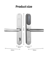 Serrure de porte intelligente HUNE résistante à l'eau, haute sécurité, avec carte numérique RFID, pour hôtels, dortoirs et Airbnb, étanche à la pluie