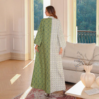 SMT154 été nouveau musulman Patchwork Sequin Robe moyen-orient vêtements dubaï Abaya musulman imprimé Robe